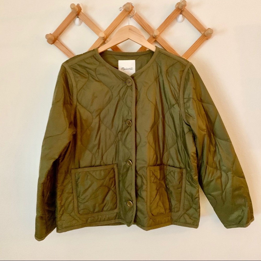 Madewell Quilted Liner Jacket in Vintage Moss